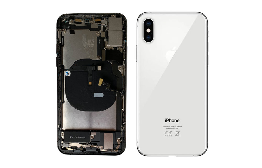 Behuizing volledig gemonteerd - EU (A grade) - Zilver voor iPhone XS