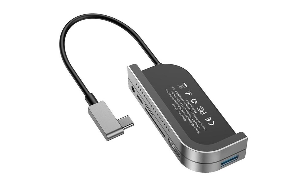 BASEUS: 6 in 1 Hub Multifunctionele Type-C naar 4K HD/ USB 3.0/ SD/Micro SD/ USB C PD/ 3.5mm Audio Jack voor iPad Pro / Air