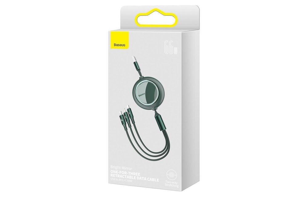 BASEUS: USB Oplaadkabel (Lightning / USB-C / Micro-USB) - Zwart
