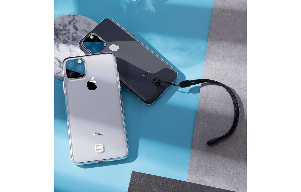 BASEUS: Hoesje met sleutelkoord - Transparant voor iPhone 11 Pro Max