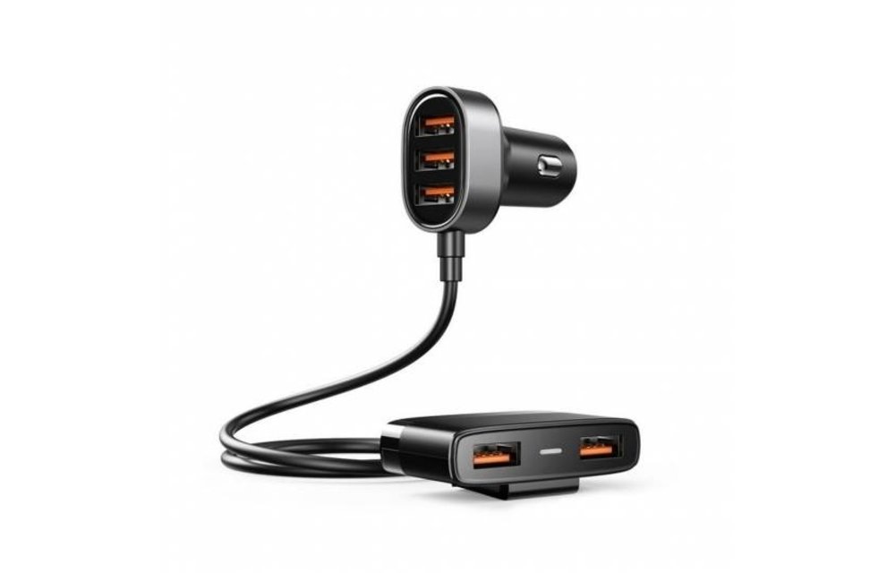 JOYROOM: Autolader met 5 USB poorten (3.0 Quick Charge) - Zwart