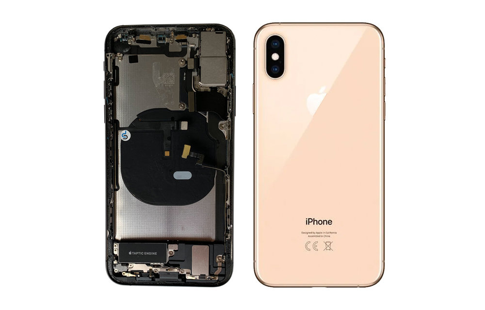 Behuizing volledig gemonteerd - EU (A grade) - Goud voor iPhone XS