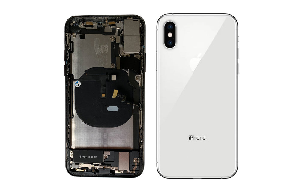 Behuizing volledig gemonteerd - EU (A grade) - Zilver voor iPhone XS Max