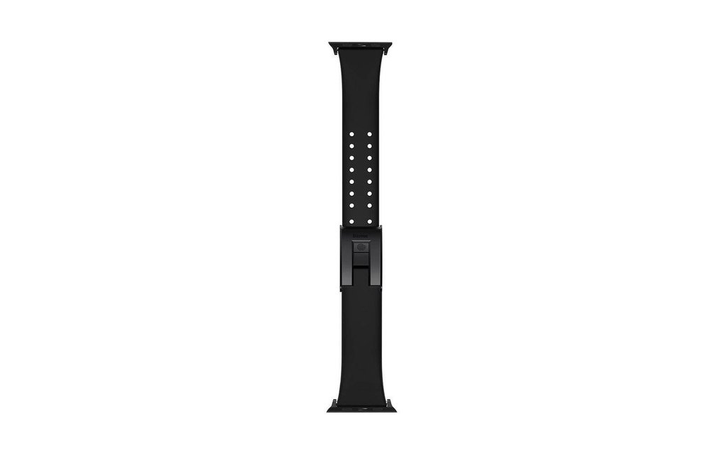 BASEUS: Siliconen Bandje - Zwart voor Watch Series 3/4/5/6/SE - 42mm / 44mm