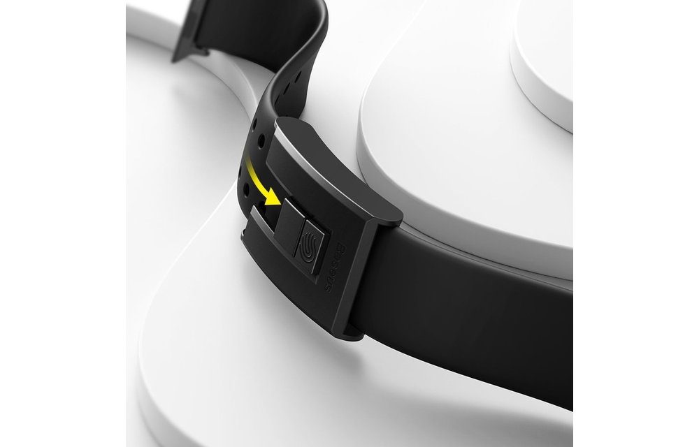 BASEUS: Siliconen Bandje - Zwart voor Watch Series 3/4/5/6/SE - 42mm / 44mm
