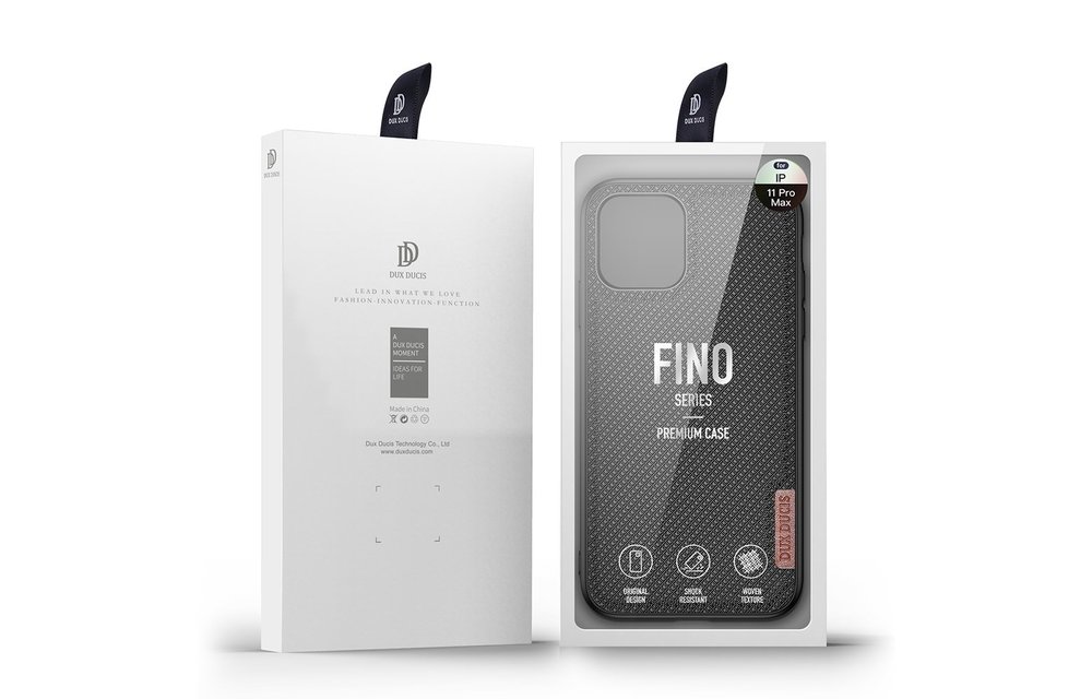 DUX DUCIS: Fino nylon hoesje - Zwart voor iPhone 11 Pro Max