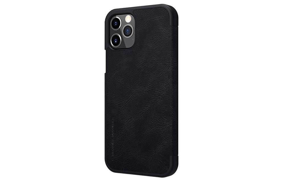 NILLKIN: Qin leather case - flip cover - Zwart voor iPhone 12/12 Pro