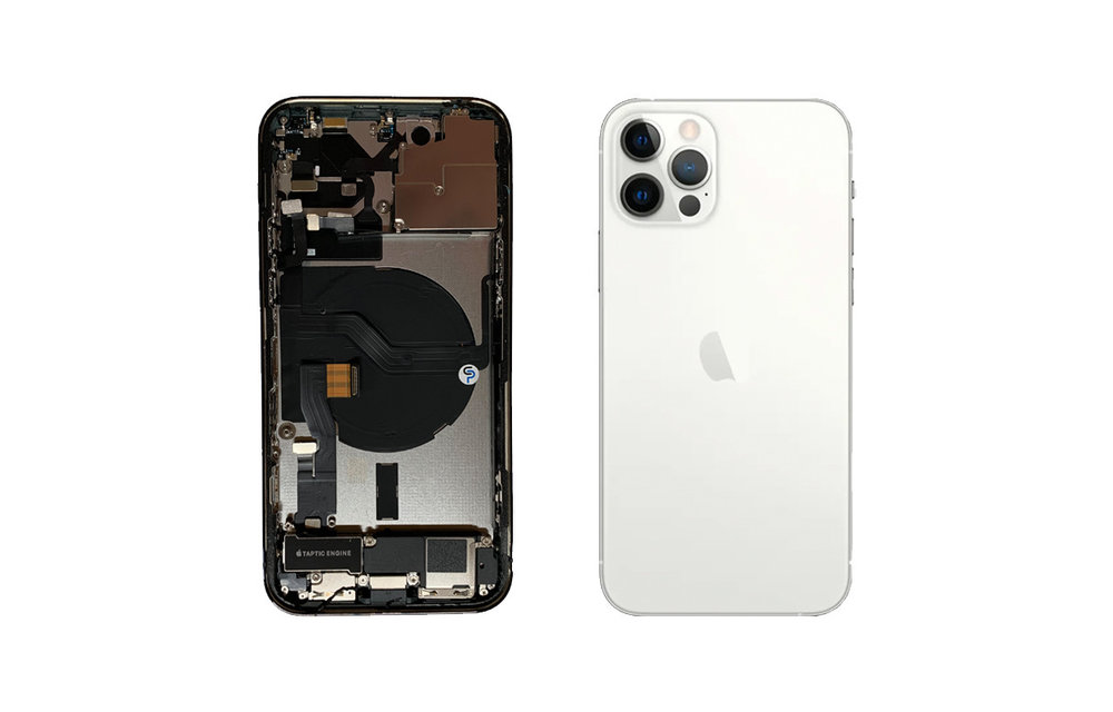 Behuizing volledig gemonteerd - EU (A grade) - Zilver voor iPhone 12 Pro