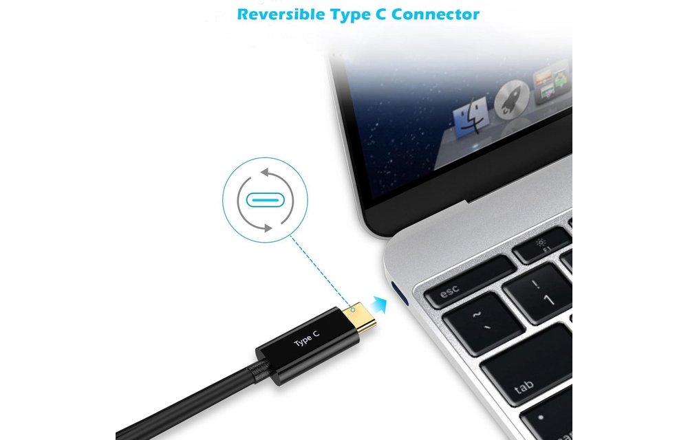 CHOETECH: USB-C naar DisplayPort - 4Kx2K @60Hz - Thunderbolt 3 - DP Alt Mode - 1.8M