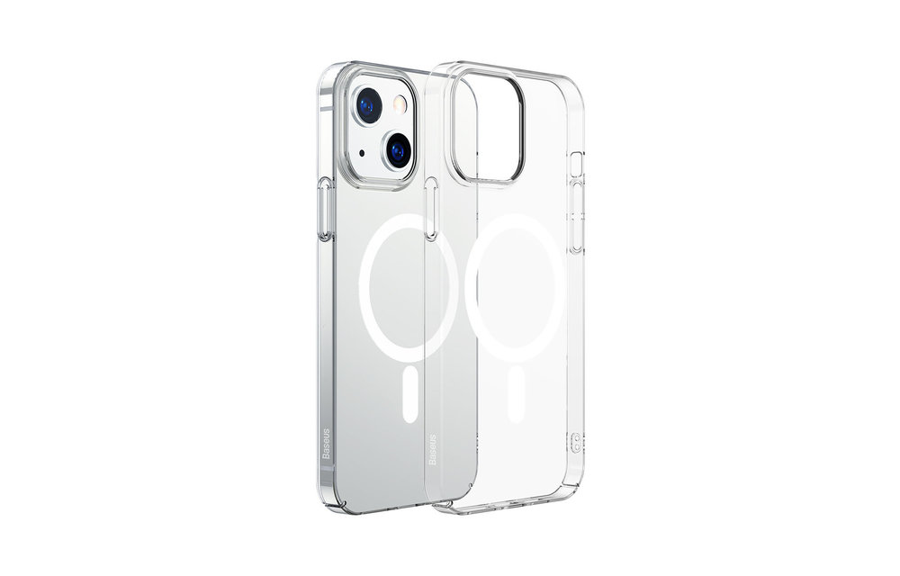BASEUS: Magnetisch Hoesje (Crystal Case/Magsafe) + Screenprotector voor iPhone 13
