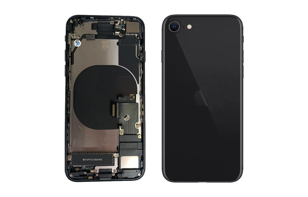 Behuizing volledig gemonteerd - EU (A grade) - Zwart voor iPhone SE 2020