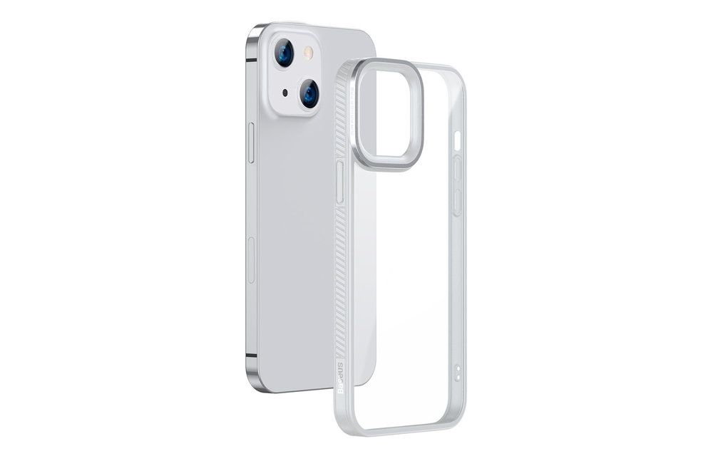 BASEUS: TPU hoesje - transparant/grijs voor iPhone 13