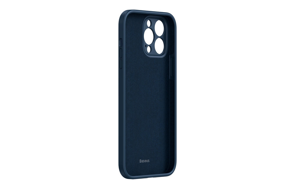 BASEUS: Liquid Siliconen Hoesje - Blauw voor iPhone 13 Pro