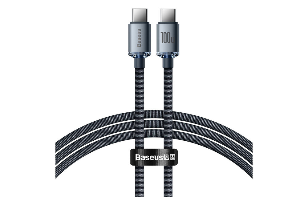 BASEUS: USB C naar USB C kabel (100W) 1.2 meter - Zwart