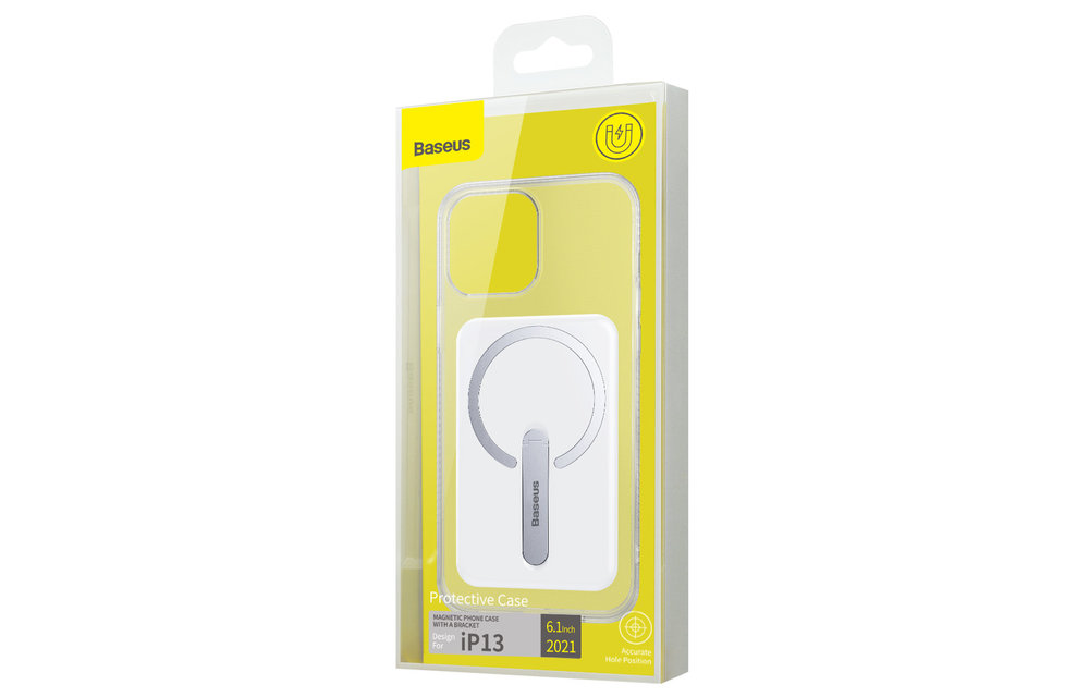 BASEUS: magnetische hoesje met standaard (Magsafe) - Transparant voor iPhone 13