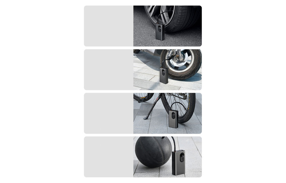 BASEUS: baseus oplaadbare minicompressor - Zwart