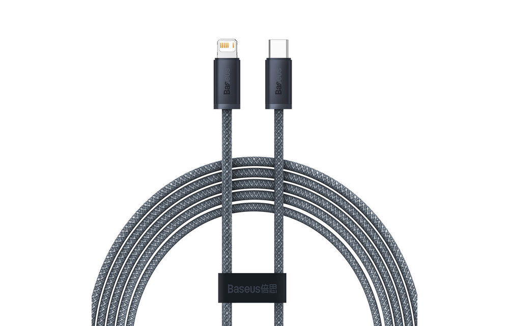 BASEUS: Dynamische Kabel USB-C Naar Lightning 2 Meter - Grijs