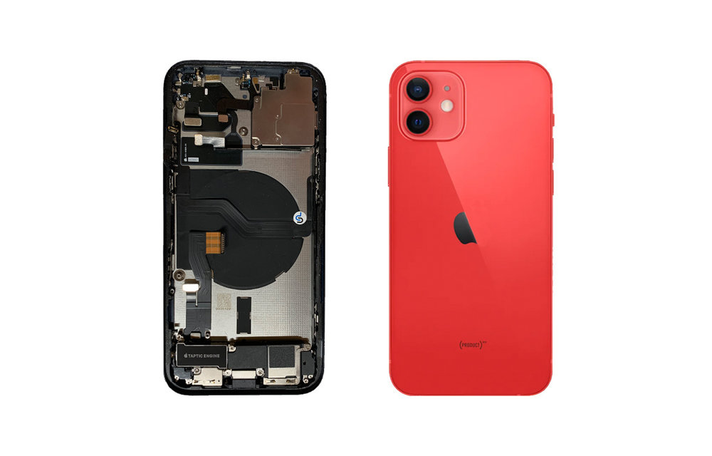 Behuizing volledig gemonteerd - EU (A grade) - Rood voor iPhone 12