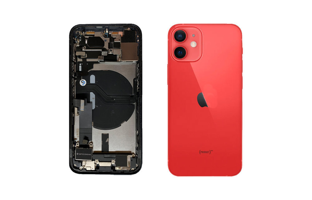 Behuizing volledig gemonteerd - EU (A grade) - Rood voor iPhone 12 Mini