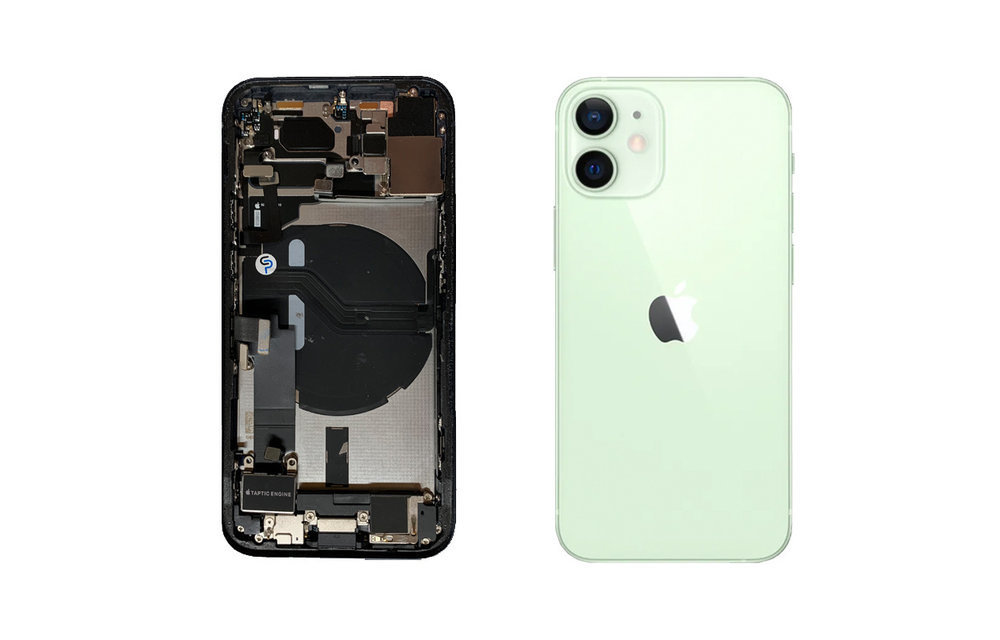 Behuizing volledig gemonteerd - US (A grade) - Groen voor iPhone 12 Mini