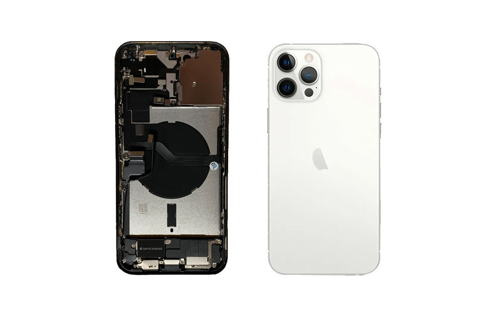 Behuizing volledig gemonteerd - US (A grade) - Zilver voor iPhone 12 Pro Max