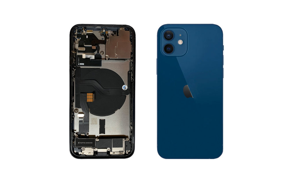 Behuizing volledig gemonteerd - US (A grade) - Blauw voor iPhone 12