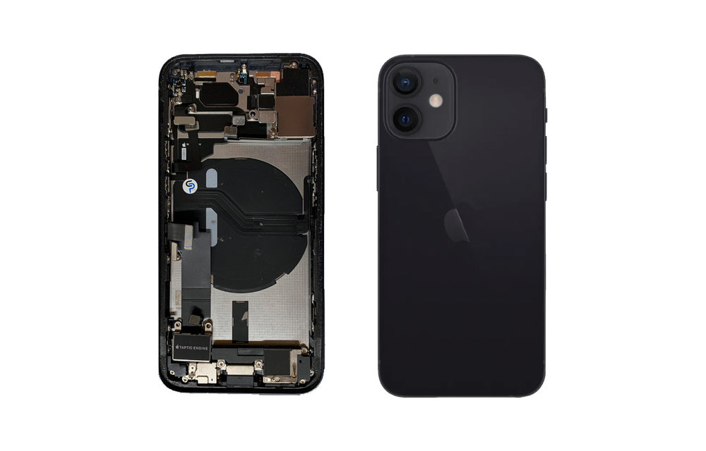 Behuizing volledig gemonteerd - US (A grade) - Zwart voor iPhone 12 Mini