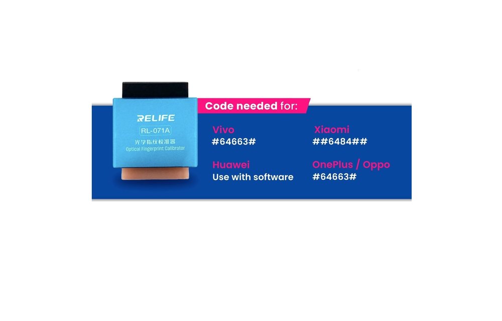 ReLife RL-071A vingerscan kalibreer machine voor OnePlus/Oppo/Xiaomi/Huawei/Vivo