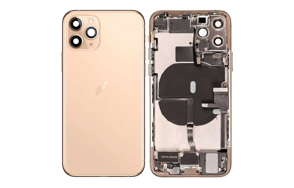 Behuizing volledig gemonteerd - US (A grade) - Goud voor iPhone 11 Pro
