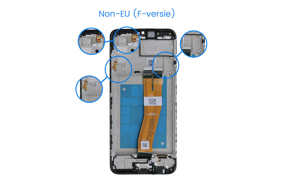 REFURBISHED: scherm - Zwart voor Samsung Galaxy A02s F SM-A025F / GH81-20181A