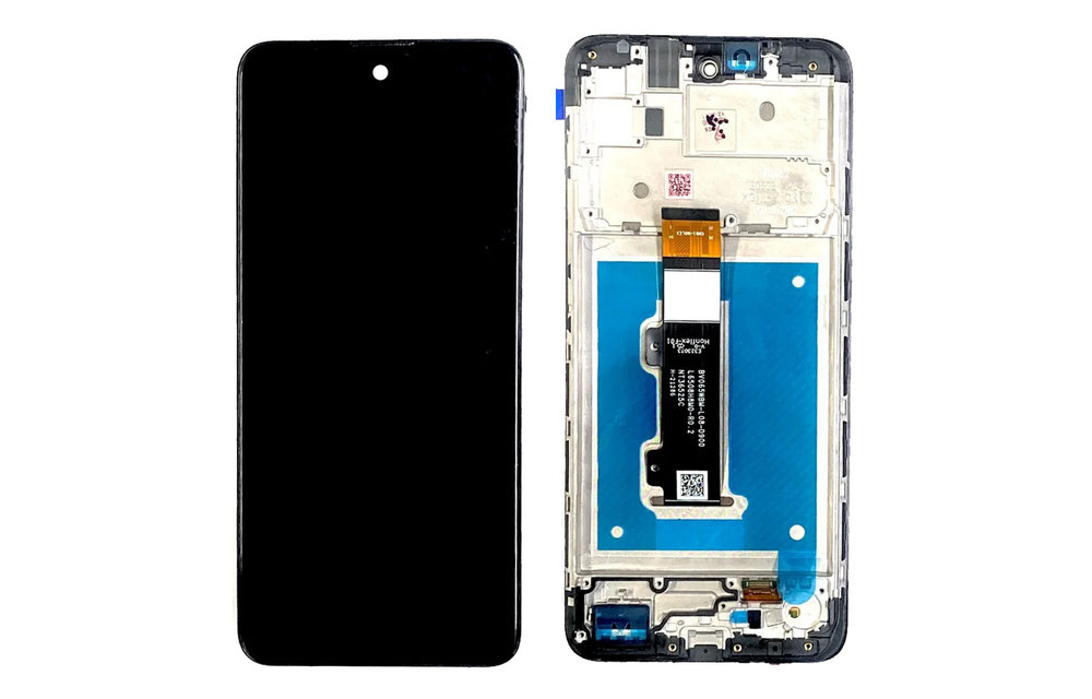 LCD scherm met frame - Zwart voor Motorola Moto E40 XT2159 (2021)