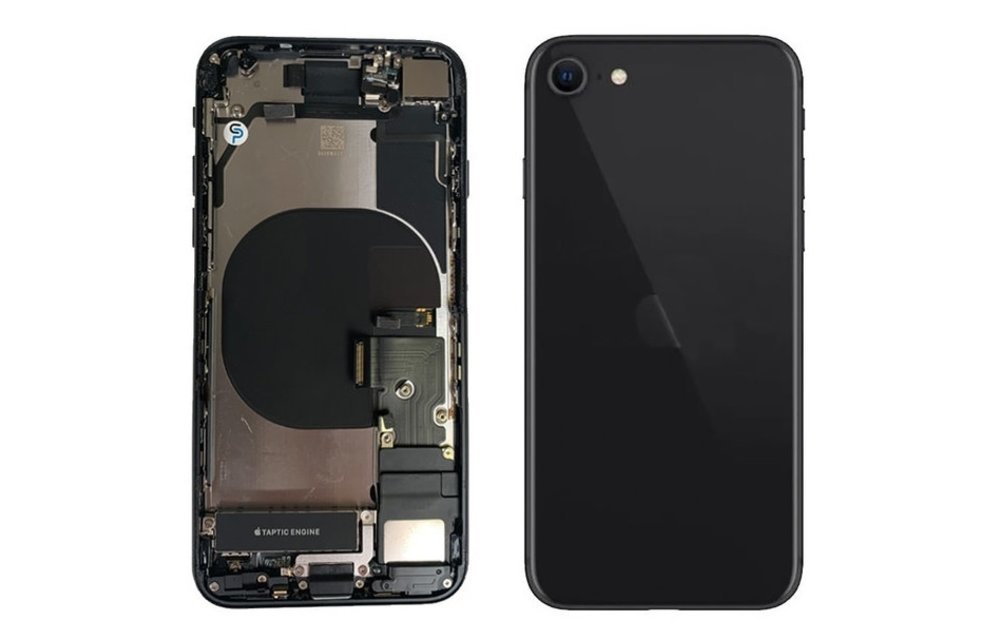 Behuizing volledig gemonteerd - US (A grade) - Zwart voor iPhone SE 2020