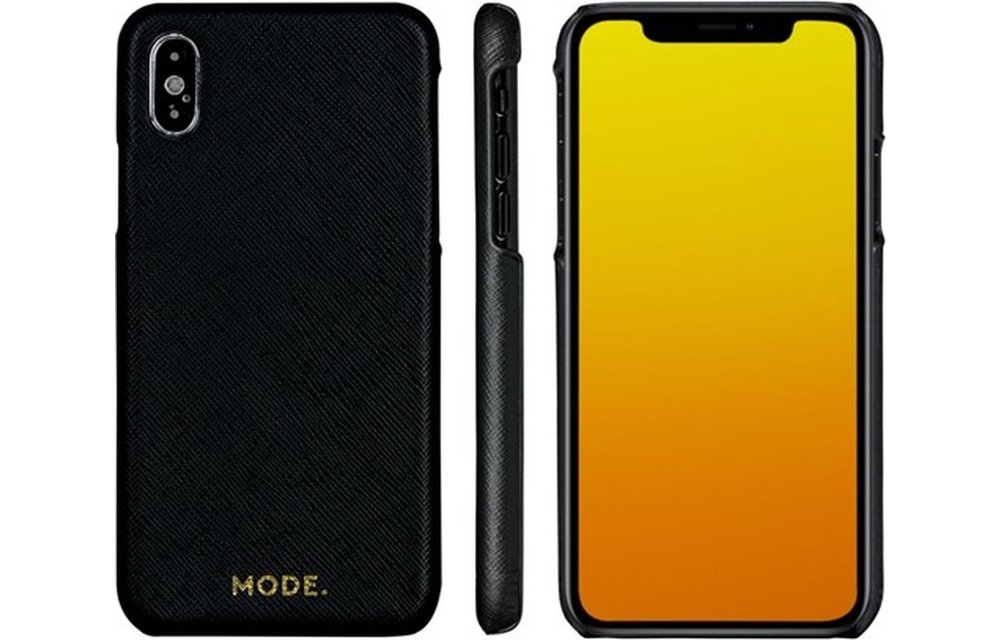 Dbramante: London Leren Snap-On hoesje - Zwart voor iPhone X