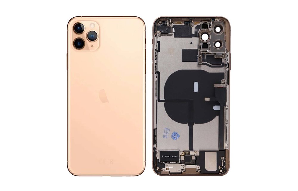 Behuizing volledig gemonteerd - EU (A grade) - Goud voor iPhone 11 Pro Max