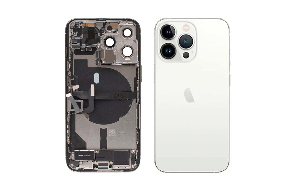 Behuizing volledig gemonteerd - EU (A grade) - Zilver voor iPhone 13 Pro