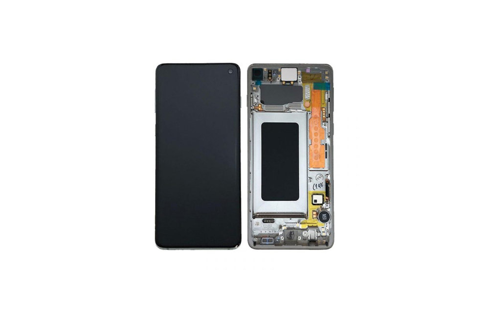 Scherm - Wit voor Samsung Galaxy S10 SM-G973 / GH82-18850B
