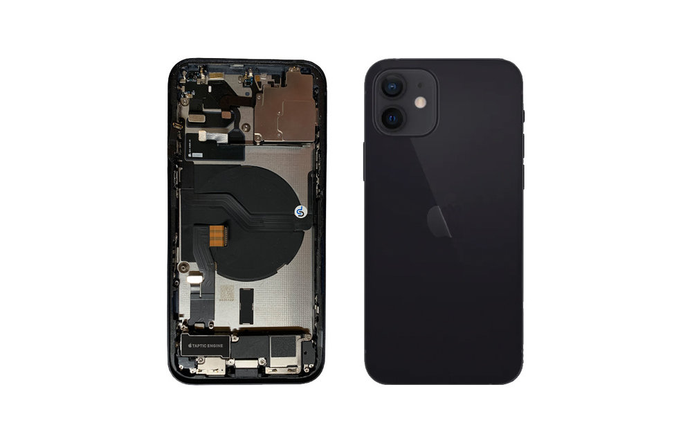 Behuizing volledig gemonteerd - EU (A grade) - Zwart voor iPhone 12
