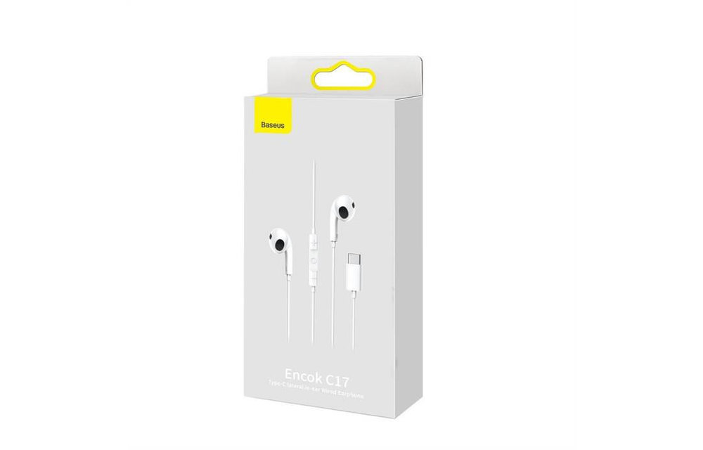 BASEUS: Encok C17 Type-C In-Ear Koptelefoon - Wit
