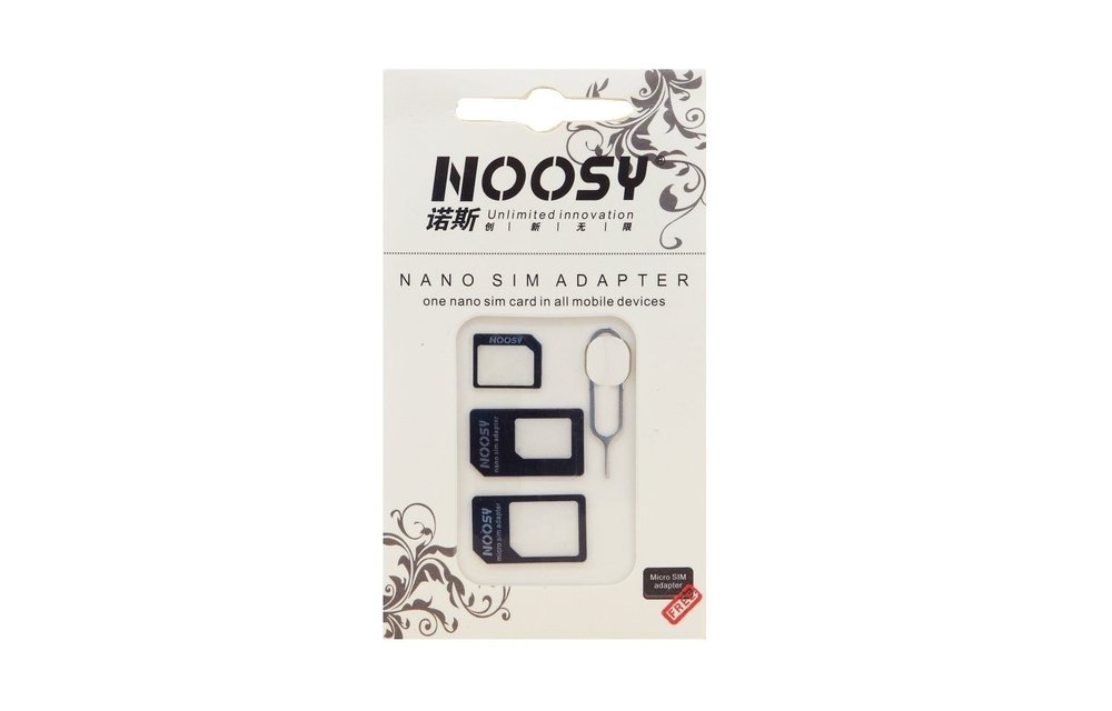 NOOSY: Simkaart adapter 3 in 1 set Nano/Micro Sim + Opener voor iPhone/Samsung