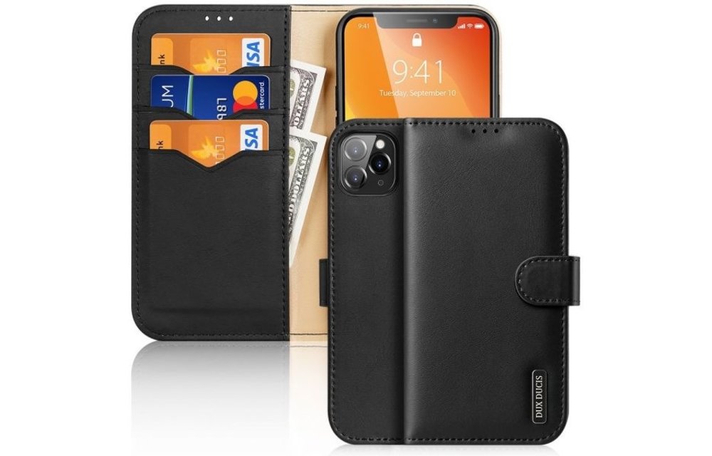 DUX DUCIS: Hivo lederen klap hoesje - Zwart voor iPhone 11 Pro Max