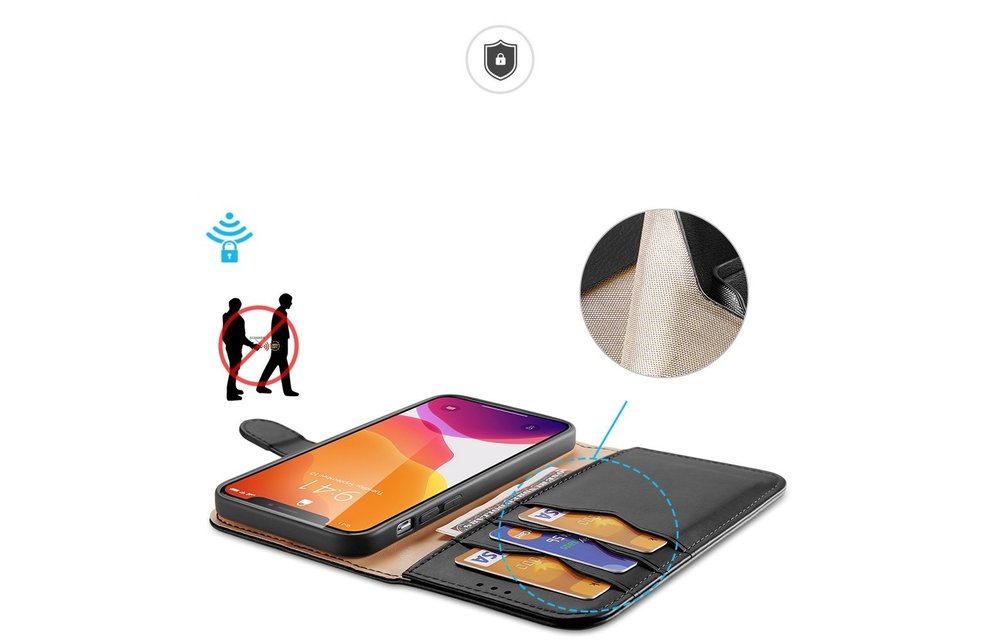 DUX DUCIS: Hivo lederen klap hoesje - Zwart voor iPhone 11 Pro Max