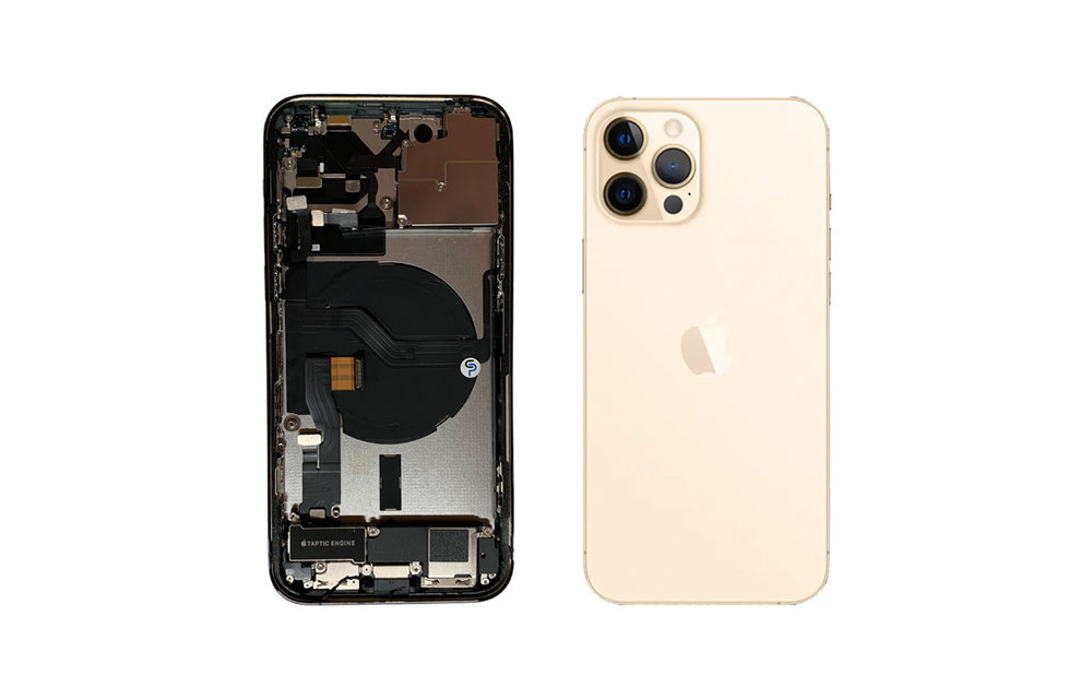 Behuizing volledig gemonteerd - EU (A grade) - Goud voor iPhone 12 Pro