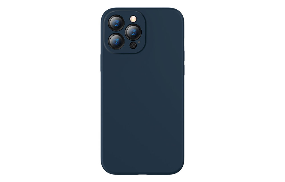 BASEUS: Liquid Siliconen Hoesje - Blauw voor iPhone 13 Pro