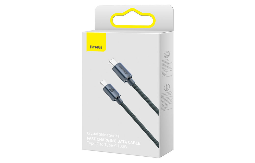 BASEUS: USB C naar USB C kabel (100W) 1.2 meter - Zwart