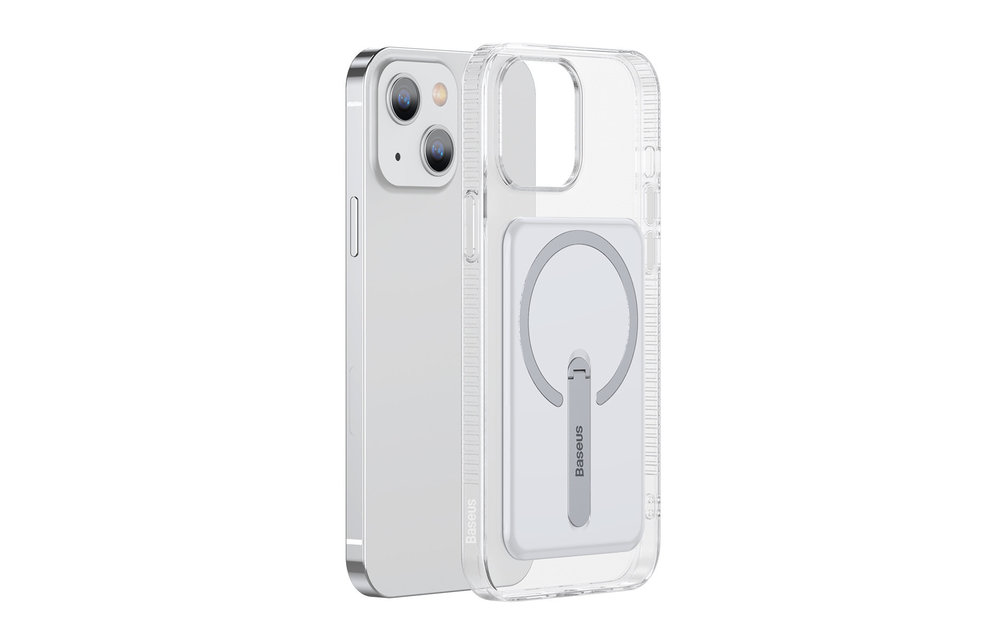 BASEUS: magnetische hoesje met standaard (Magsafe) - Transparant voor iPhone 13