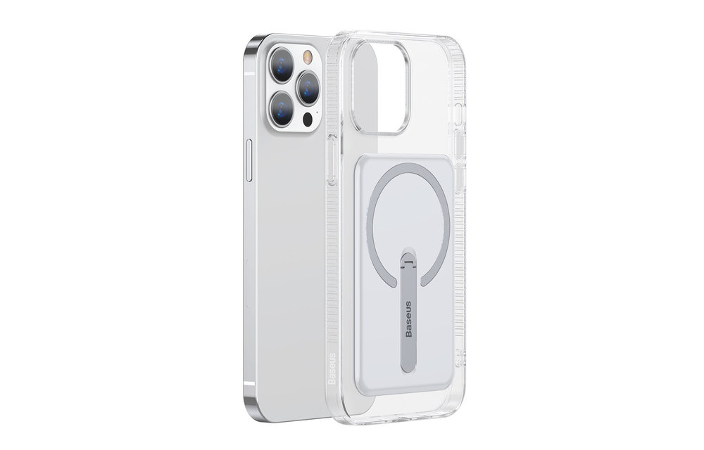 BASEUS: magnetische hoesje met standaard (Magsafe) - Transparant voor iPhone 13 Pro