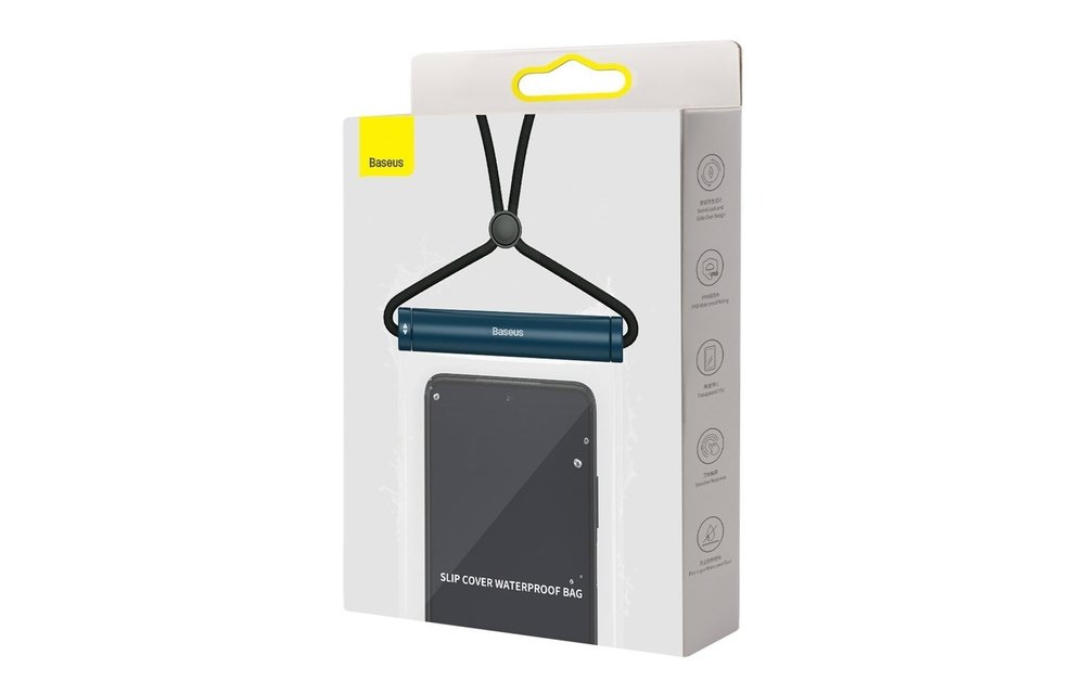 BASEUS: waterdichte telefoon tas met cilinder slide afsluiting - Blauw