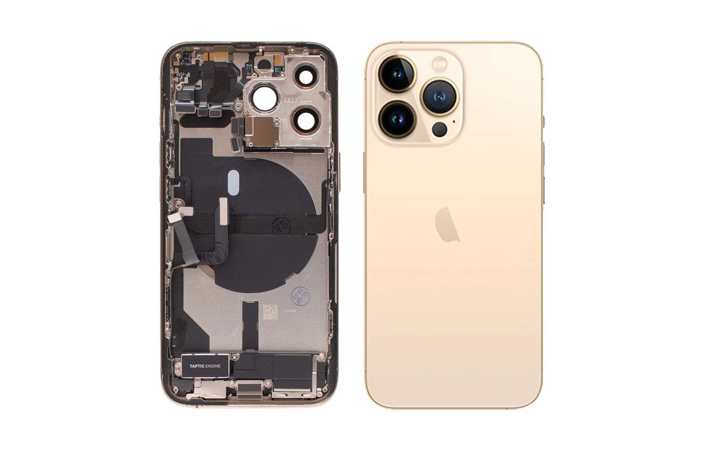 Behuizing volledig gemonteerd - US (A grade) - Goud voor iPhone 13 Pro