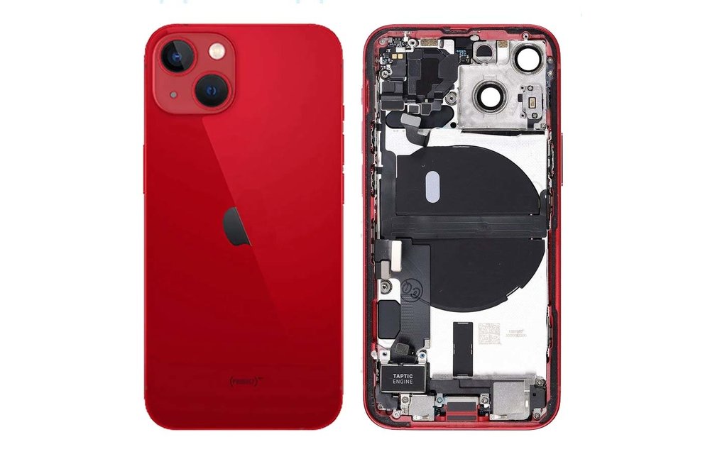 Behuizing volledig gemonteerd - US (A grade) - Rood voor iPhone 13 Mini