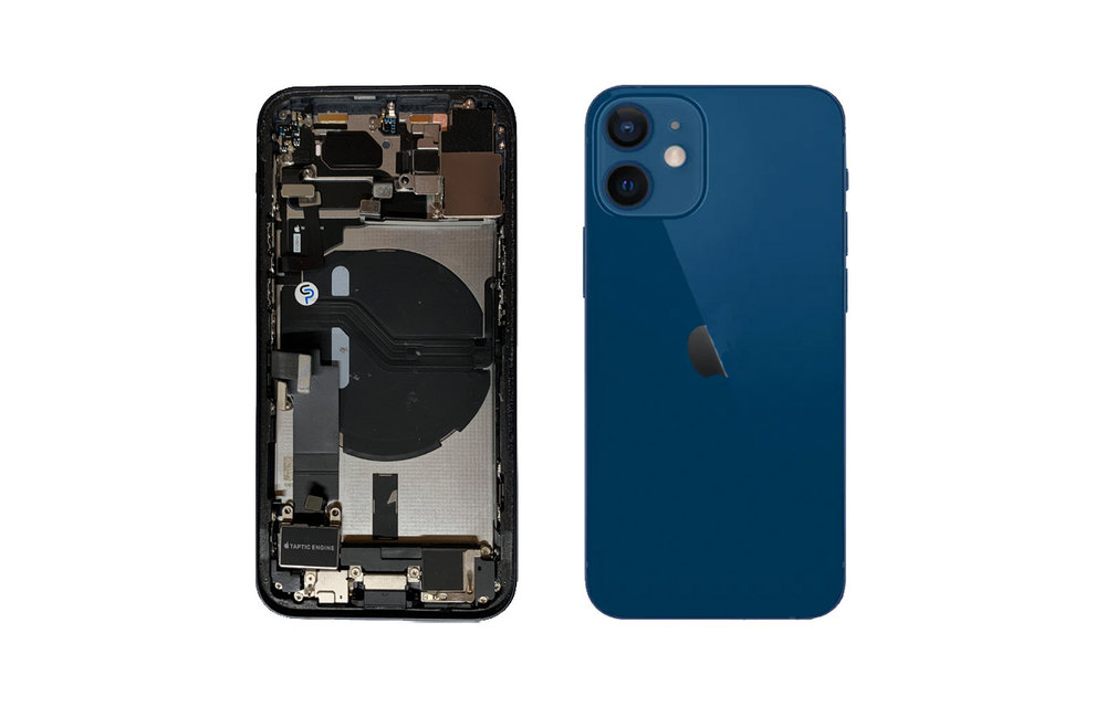 Behuizing volledig gemonteerd - US (A grade) - Blauw voor iPhone 12 Mini